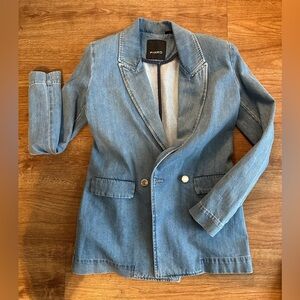 Pinko Double Breasted Denim “Jane 1” Blazer